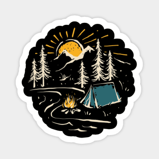 Camping scenery Sticker